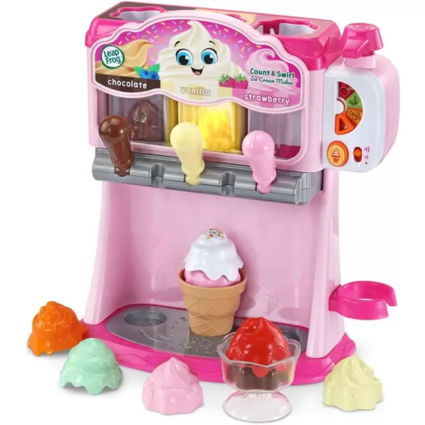 LeapFrog Count and Swirl Ice Cream Maker Playset for Kids Ages 2 Years and up PinkPink