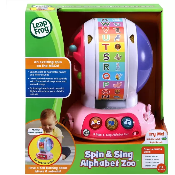 LeapFrog Spin and Sing Alphabet Zoo PinkPink