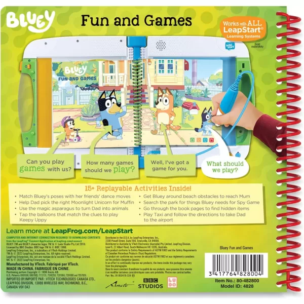 LeapFrog LeapStart Bluey Fun and GamesBluey Fun and Games