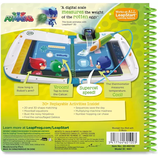 imageLeapFrog LeapStart 3D Moonlight Hero Math with PJ Masks Book Level 23d Moonlight Hero Math With Pj Masks