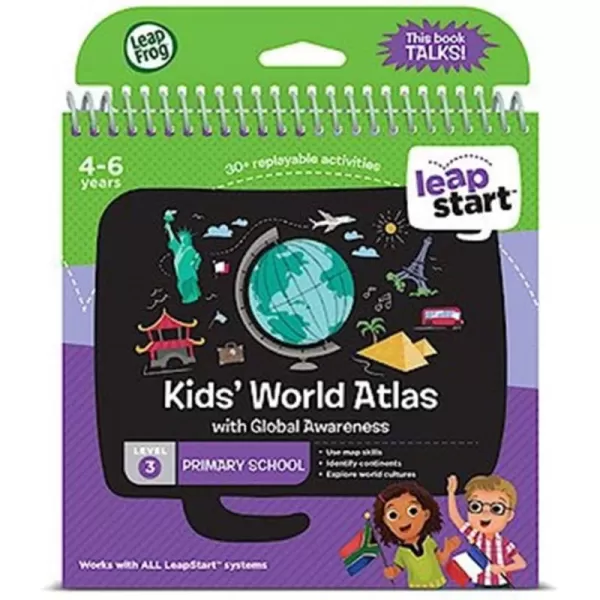 imageLeapFrog LeapStart 3D Moonlight Hero Math with PJ Masks Book Level 2Kids World Atlas With Global Awareness