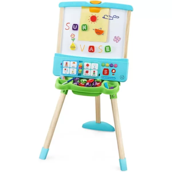 imageLeapFrog Interactive Learning Easel with Magnetic Chalkboard and Whiteboard for Kids Ages 35 Frustration Free Packaging