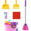 imageLeapFrog Clean Sweep Learning Caddy Kids Mop and Broom Cleaning Toy Set for Ages 35 PinkPink