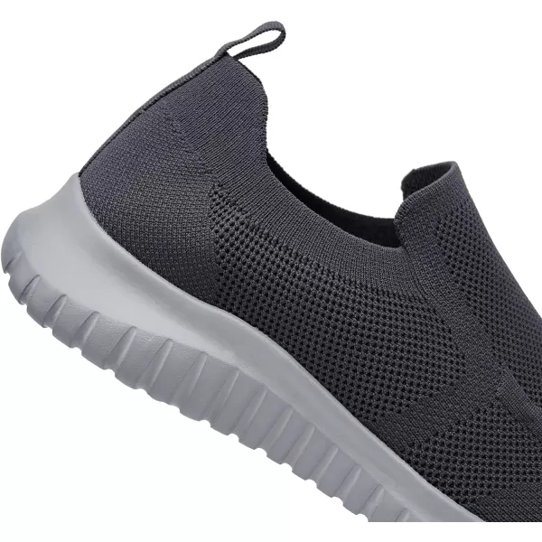 konhill Mens Breathable Tennis Shoes  Slip on Walking Casual Athletic Sneakers ShoesADark GreyGrey