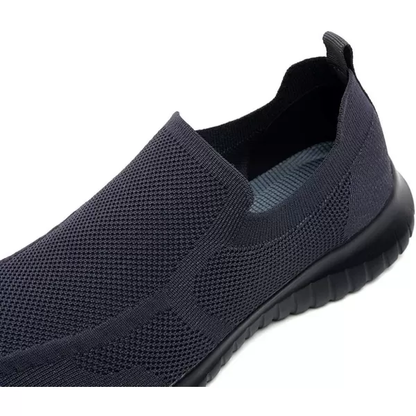 konhill Mens Breathable Tennis Shoes  Slip on Walking Casual Athletic Sneakers ShoesAGrayBlack