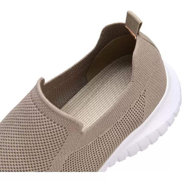 konhill Mens Breathable Tennis Shoes  Slip on Walking Casual Athletic Sneakers ShoesAKhaki