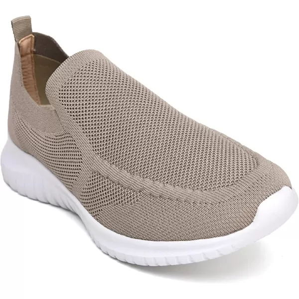 konhill Mens Breathable Tennis Shoes  Slip on Walking Casual Athletic Sneakers ShoesAKhaki