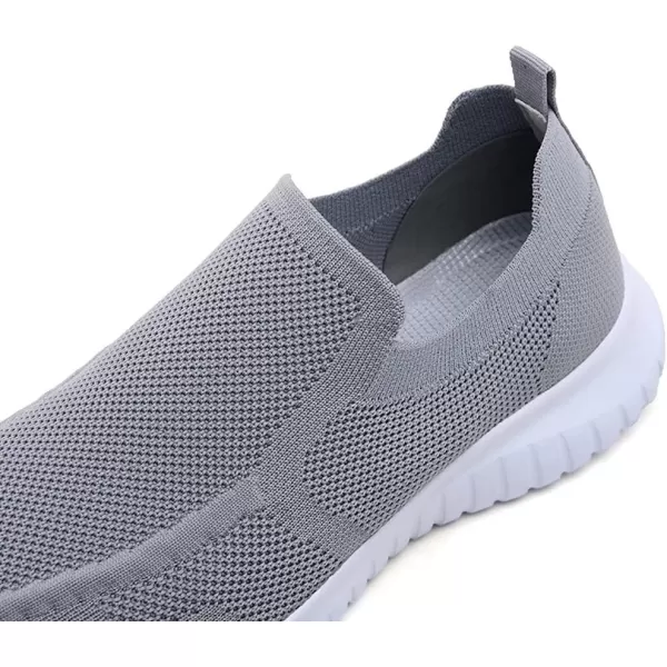 konhill Mens Breathable Tennis Shoes  Slip on Walking Casual Athletic Sneakers ShoesALight Grey