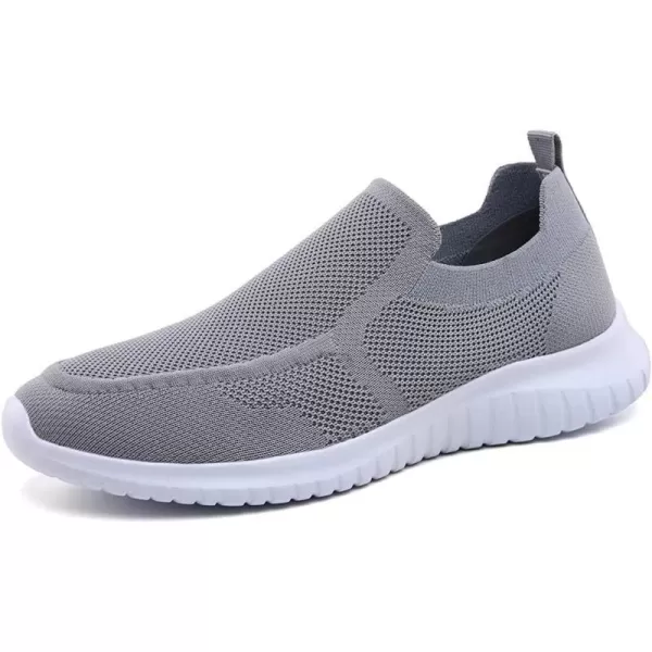 konhill Mens Breathable Tennis Shoes  Slip on Walking Casual Athletic Sneakers ShoesALight Grey