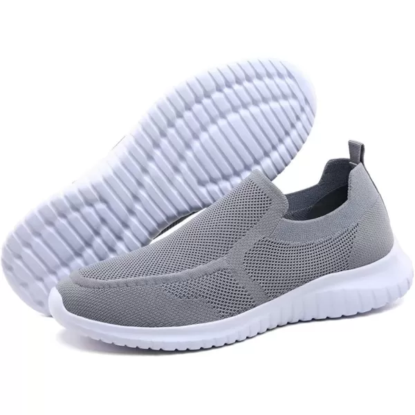 konhill Mens Breathable Tennis Shoes  Slip on Walking Casual Athletic Sneakers ShoesALight Grey