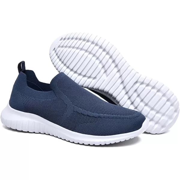 konhill Mens Breathable Tennis Shoes  Slip on Walking Casual Athletic Sneakers ShoesANavy