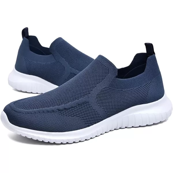 konhill Mens Breathable Tennis Shoes  Slip on Walking Casual Athletic Sneakers ShoesANavy