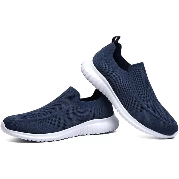 konhill Mens Breathable Tennis Shoes  Slip on Walking Casual Athletic Sneakers ShoesANavy