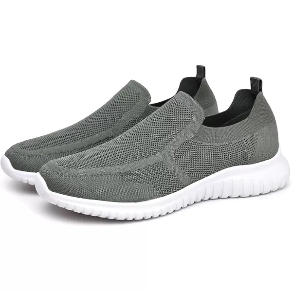 konhill Mens Breathable Tennis Shoes  Slip on Walking Casual Athletic Sneakers ShoesAOlive Green