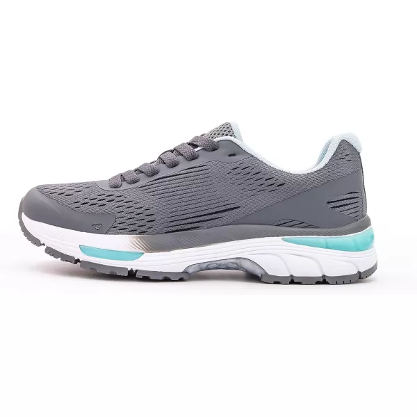 konhill Womens Road Running Shoes  Breathable Athletic Tennis Sport Fashion SneakersDark GreyAqua