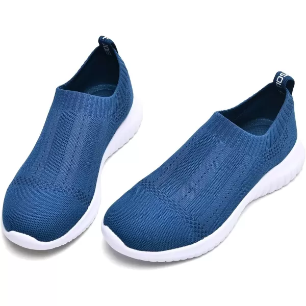 konhill Womens Slip On Sneakers Non Slip Walking Shoes Breathable Mesh Work Casual Lightweight Tennis Workout Shoes8822 Blue