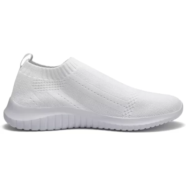 konhill Womens Slip On Sneakers Non Slip Walking Shoes Breathable Mesh Work Casual Lightweight Tennis Workout Shoes8822 White