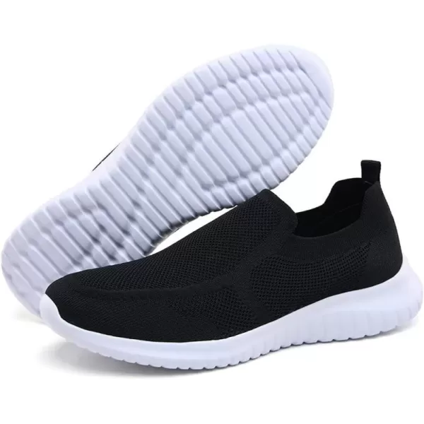 konhill Mens Breathable Tennis Shoes  Slip on Walking Casual Athletic Sneakers ShoesABlack