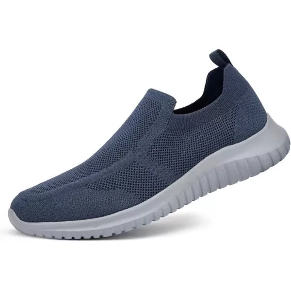 konhill Mens Breathable Tennis Shoes  Slip on Walking Casual Athletic Sneakers ShoesANavyGrey