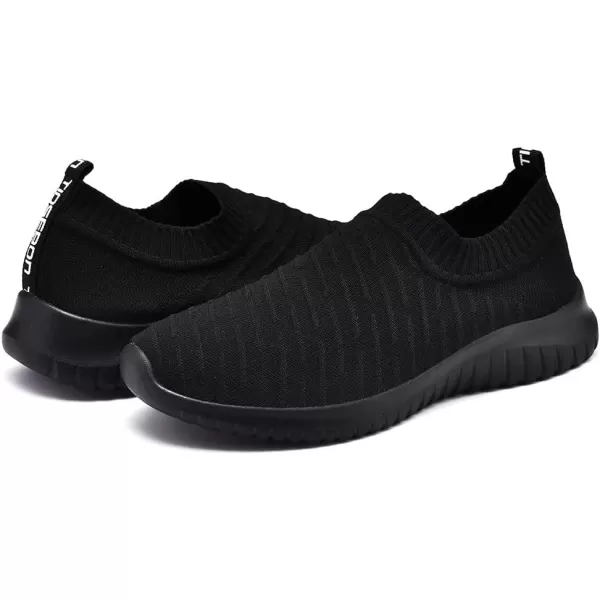 konhill Womens Casual Walking Shoes Breathable Mesh Work Slipon Sneakers 12 US CAll Blackkonhill Womens Casual Walking Shoes Breathable Mesh Work Slipon Sneakers 12 US CAll Black