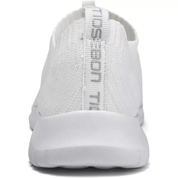 konhill Womens Comfortable Walking Shoes  Tennis Athletic Casual Slip on Sneakers2122 All White