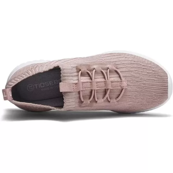 konhill Womens Comfortable Walking Shoes  Tennis Athletic Casual Slip on Sneakers2122 Apricot