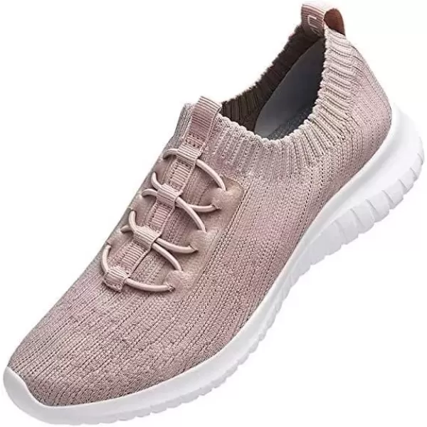 konhill Womens Comfortable Walking Shoes  Tennis Athletic Casual Slip on Sneakers2122 Apricot