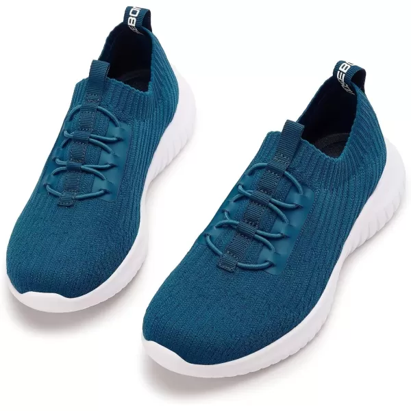 konhill Womens Comfortable Walking Shoes  Tennis Athletic Casual Slip on Sneakers2122 Blue