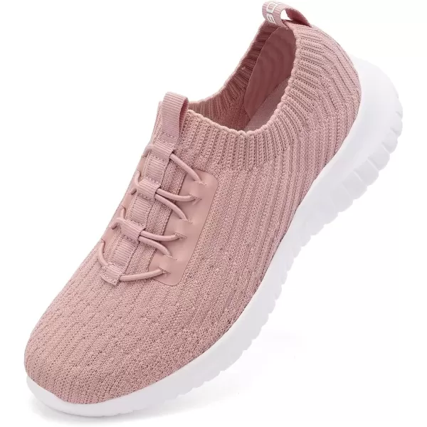 konhill Womens Comfortable Walking Shoes  Tennis Athletic Casual Slip on Sneakers2122 Mauve