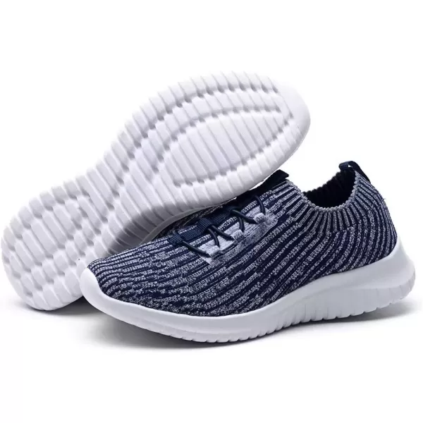 konhill Womens Comfortable Walking Shoes  Tennis Athletic Casual Slip on Sneakers2122 Navy