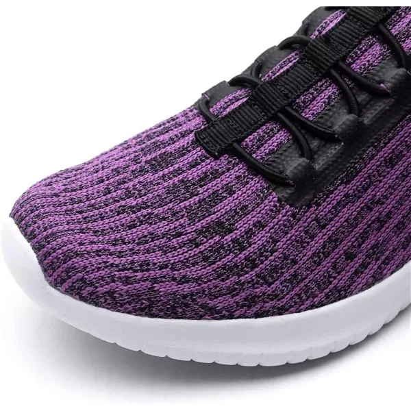 konhill Womens Comfortable Walking Shoes  Tennis Athletic Casual Slip on Sneakers2122 Purple