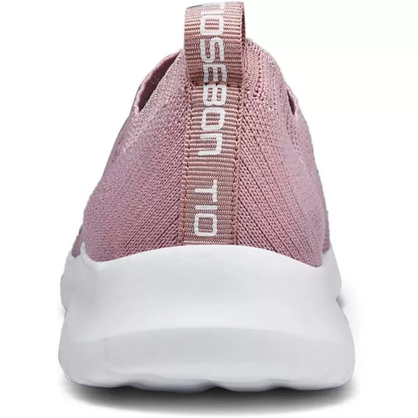 konhill Womens Walking Tennis Shoes  Lightweight Athletic Casual Gym Slip on Sneakers2032 Mauve