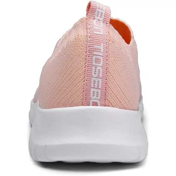 konhill Womens Walking Tennis Shoes  Lightweight Athletic Casual Gym Slip on Sneakers2133 Shell Pink