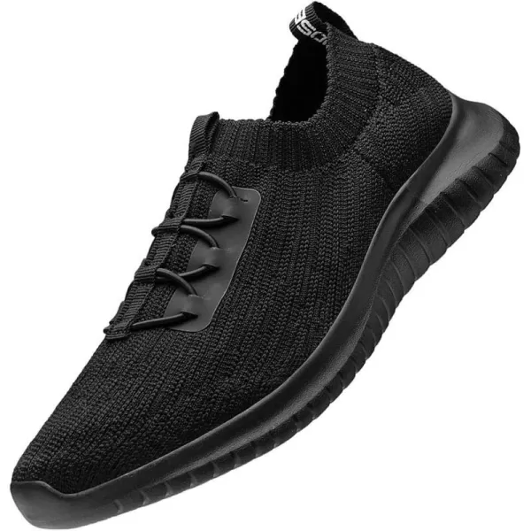 konhill Womens Comfortable Walking Shoes  Tennis Athletic Casual Slip on Sneakers2122 All Black