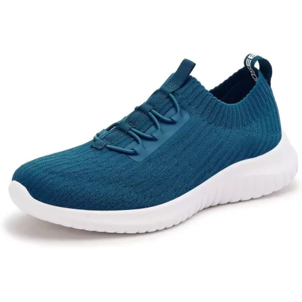 konhill Womens Comfortable Walking Shoes  Tennis Athletic Casual Slip on Sneakers2122 Blue