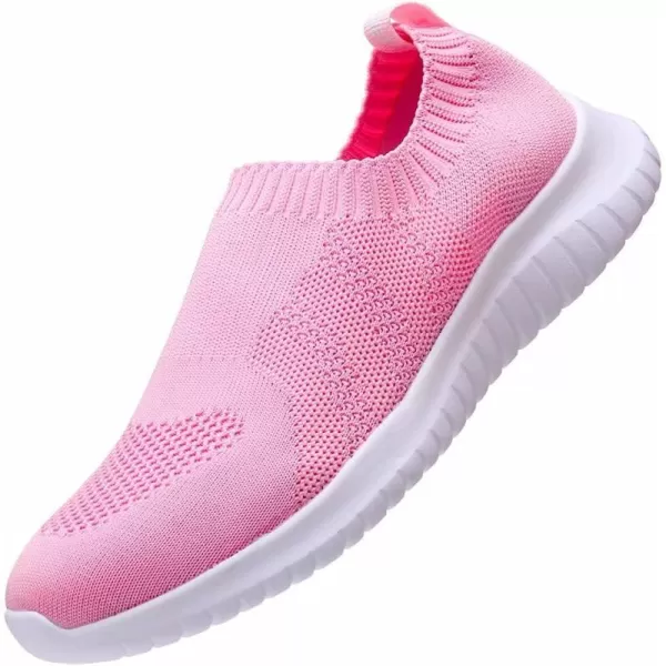 konhill Womens Walking Tennis Shoes  Lightweight Athletic Casual Gym Slip on Sneakers2133 Pink