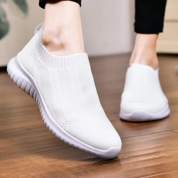 konhill Womens Casual Walking Shoes Breathable Mesh Work Slipon Sneakers 5 Wide US BWhite35konhill Womens Casual Walking Shoes Breathable Mesh Work Slipon Sneakers 5 Wide US BWhite35