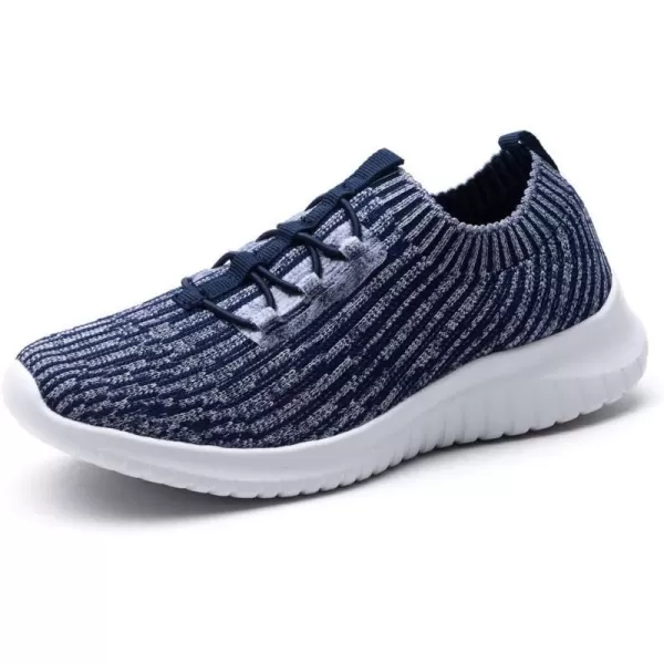 konhill Womens Comfortable Walking Shoes  Tennis Athletic Casual Slip on Sneakers0122 Navy