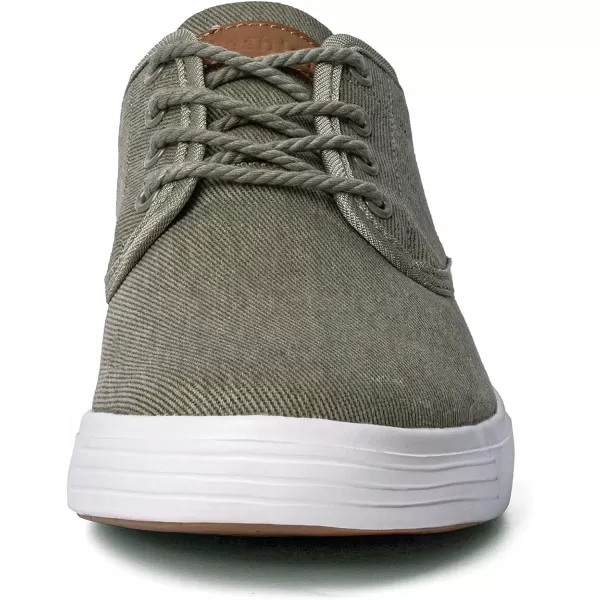 konhill Mens Canvas Fashion Sneakers  Laceup Casual Flat Walking Skate Shoes 75 US Khaki 40konhill Mens Canvas Fashion Sneakers  Laceup Casual Flat Walking Skate Shoes 75 US Khaki 40