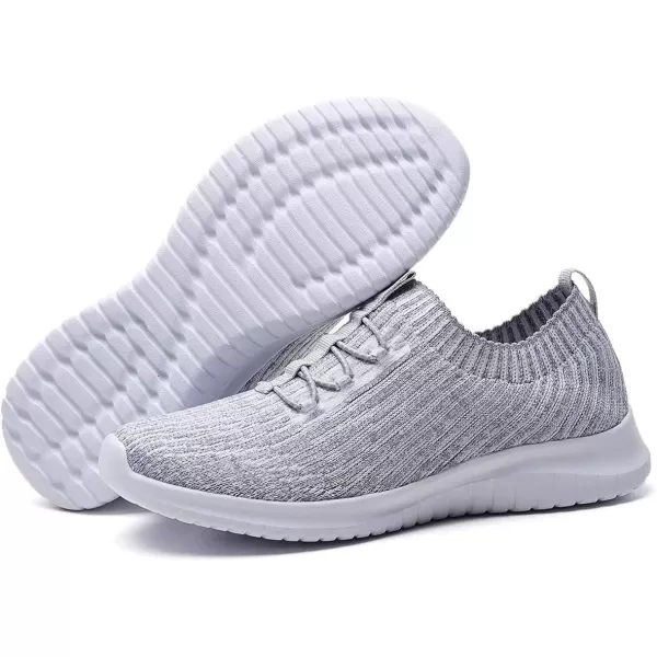 konhill Womens Comfortable Walking Shoes  Tennis Athletic Casual Slip on Sneakers 75 US LGray38konhill Womens Comfortable Walking Shoes  Tennis Athletic Casual Slip on Sneakers 75 US LGray38