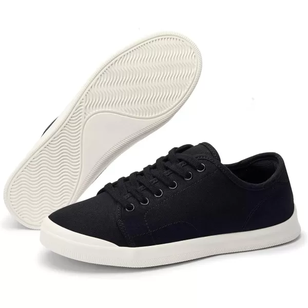 konhill Womens Low Top Sneakers Laceup Canvas Walking Shoes Classic Casual Flats Comfortable Skate Shoes Solid CamouflageBBlack