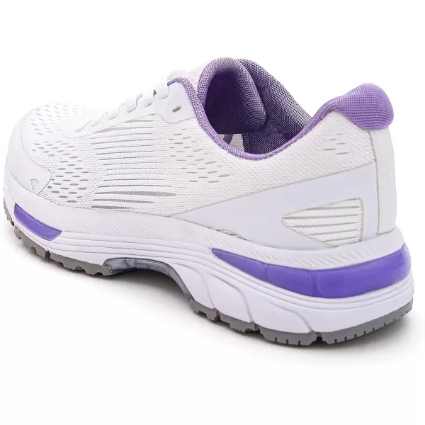 konhill Womens Road Running Shoes  Breathable Athletic Tennis Sport Fashion SneakersWhitePurple