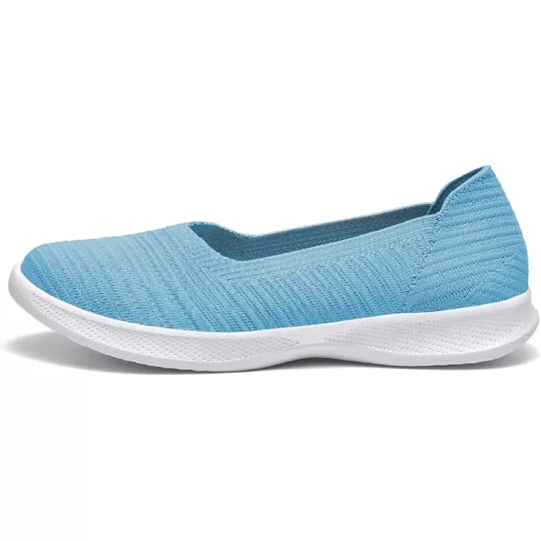 konhill Womens Slip on Loafers  Comfy Walking Tennis LowTop Ballet Flat Nurse Shoes Casual SneakersAqua
