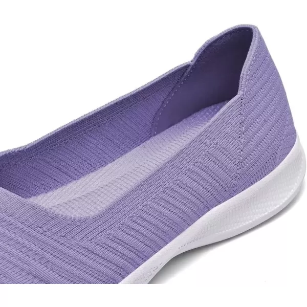 konhill Womens Slip on Loafers  Comfy Walking Tennis LowTop Ballet Flat Nurse Shoes Casual SneakersPurple