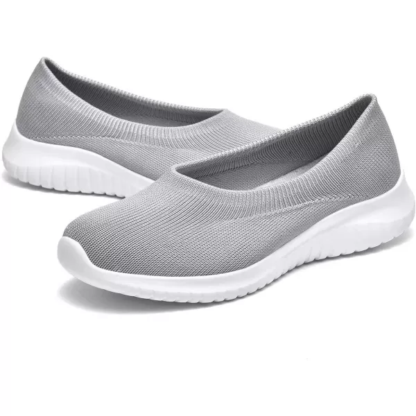 konhill Womens Tennis Walking Shoes  Breathable Casual Work Slipon Sneakers 6 US Light Graykonhill Womens Tennis Walking Shoes  Breathable Casual Work Slipon Sneakers 6 US Light Gray