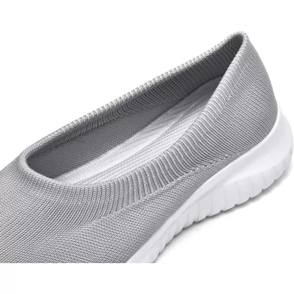 konhill Womens Tennis Walking Shoes  Breathable Casual Work Slipon Sneakers 6 US Light Graykonhill Womens Tennis Walking Shoes  Breathable Casual Work Slipon Sneakers 6 US Light Gray