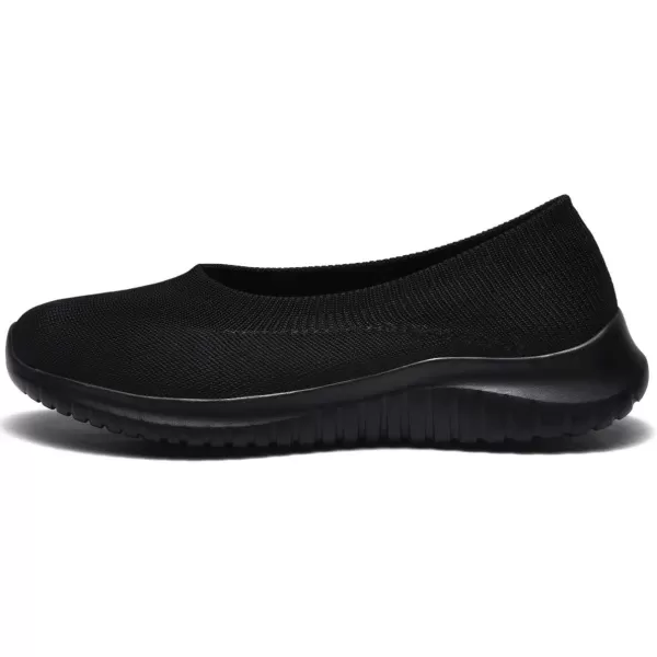 konhill Womens Tennis Walking Shoes  Breathable Casual Work Slipon Sneakers 7 US All Blackkonhill Womens Tennis Walking Shoes  Breathable Casual Work Slipon Sneakers 7 US All Black