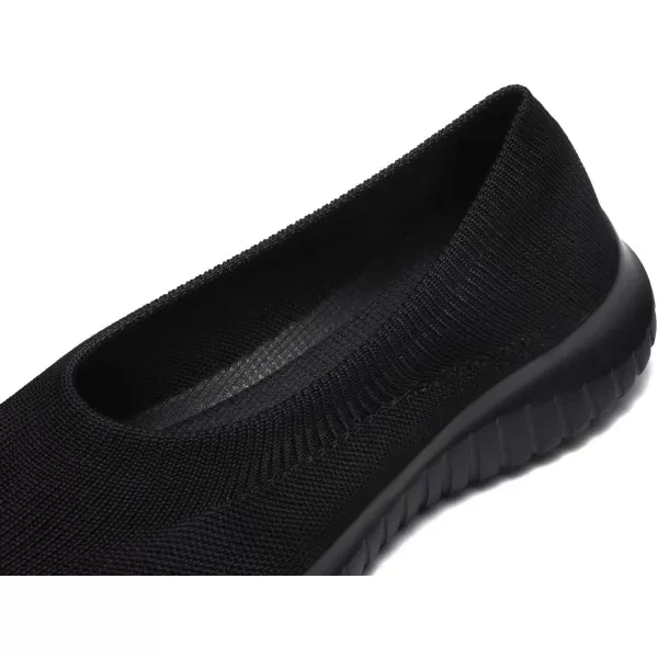 konhill Womens Tennis Walking Shoes  Breathable Casual Work Slipon Sneakers 7 US All Blackkonhill Womens Tennis Walking Shoes  Breathable Casual Work Slipon Sneakers 7 US All Black