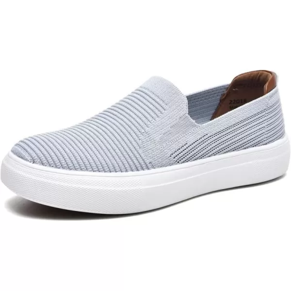 konhill Loafers for Women Slip on Walking Shoes Knit Breathable Tennis Work Comfortable Casual Fashion SneakersALight Grey