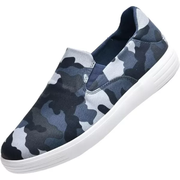 konhill Mens Breathable Walking Shoes  Tennis Casual Slip on Athletic Sneakers22017dBlue Camo